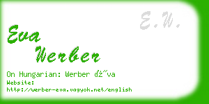 eva werber business card
